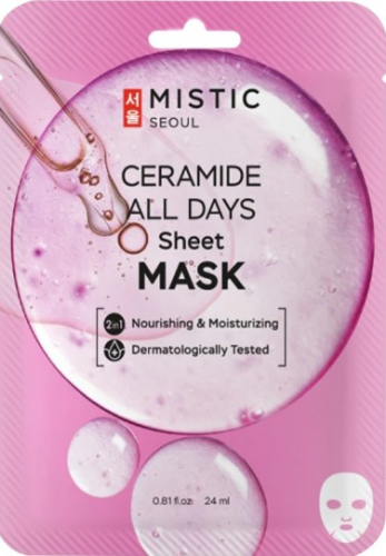 MISTIC CERAMIDE ALL DAYS Sheet mask Тканевая маска для лица с керамидами 24мл