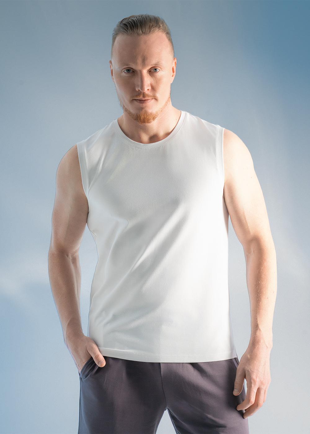 Ст.цена 849р CLE 552551/31г_п Майка мужская 552551/31г_п молочный