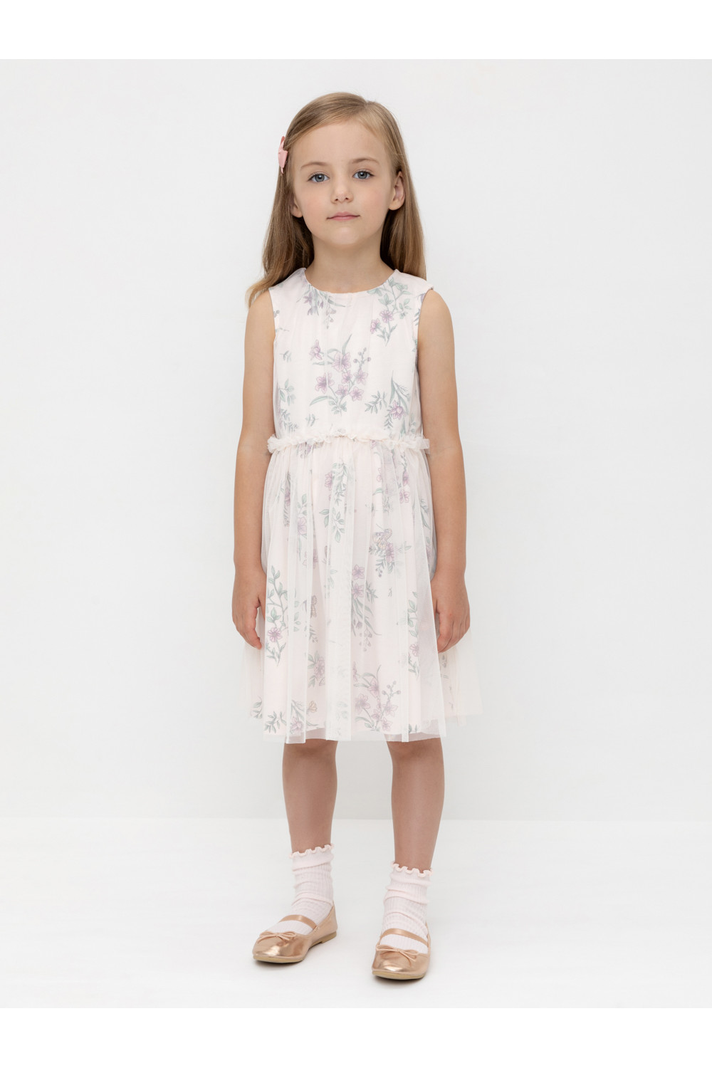 Crockid Платье КР 5734 розовый, полевые бабочки к553 Crockid