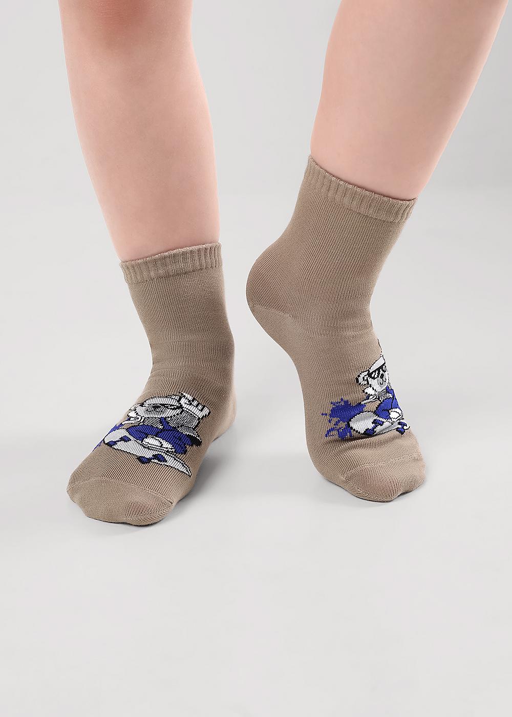 Ст.цена 59р CLE С1549 16-18,18-20 Носки детские для мальчика С1549 16-18,18-20 т.бежевый