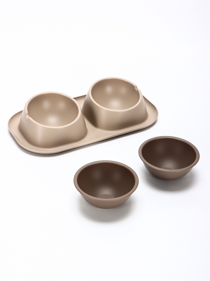 Миска для животных Дубль Макс 0,45 л/миска для медленого кормления 0,3 л Soft-touch