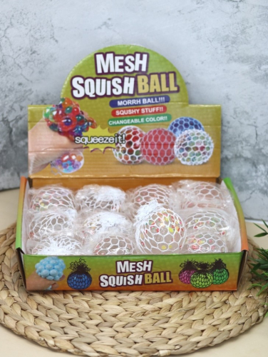 Мялка - антистресс «Fruit ball», mix, шоу-бокс 12 шт.