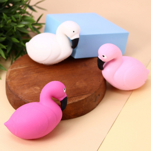 Мялка - антистресс «Squeeze flamingo», шоу-бокс 12 шт.