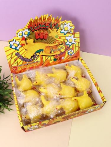 Мялка - антистресс «Chicken», шоу-бокс 12 шт.
