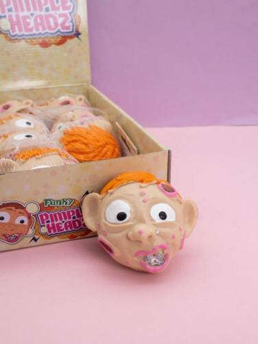 Мялка - антистресс «Zombie heads», шоубокс 12 шт.