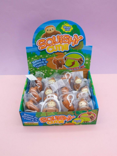 Мялка - антистресс «Pretty aminals», шоубокс 12 шт.