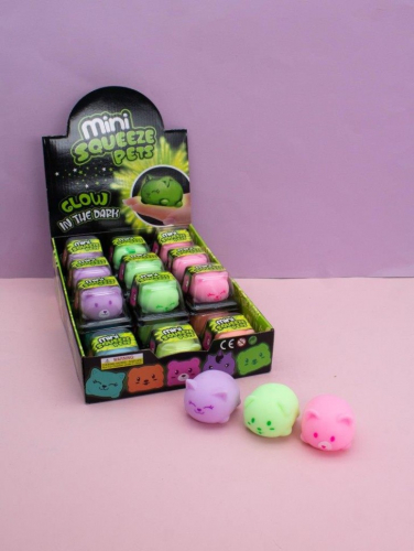 Мялка - антистресс «Mini squeeze pets», mix, шоубокс 24 шт.
