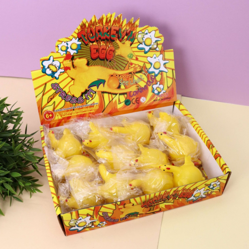 Мялка - антистресс «Chicken», шоу-бокс 12 шт.