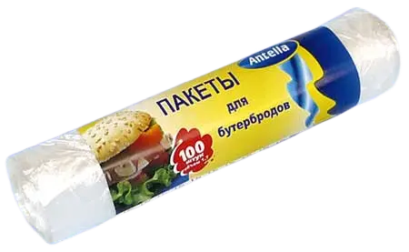 Антелла /70875/ Пакеты для бутербродов п/э (1,7л /17*28см/ 100шт). 80
