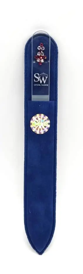 ZINGER SW-15 Пилка стеклянная со стразами (140мм) в бархат.чехле