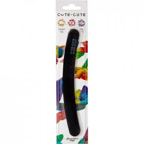 Cute-Cute /togu/ 2310/ Пилка черная бумеранг, длина 18см, 100/180