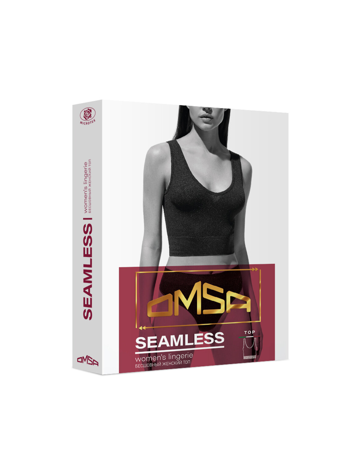 ст. цена400руб.! Omsa Топ БOmD_S Wafle 1242-01SS Майка