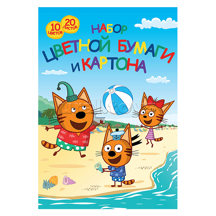 Бумага и карт цветная 10цв 20л (4мет) Папка А4