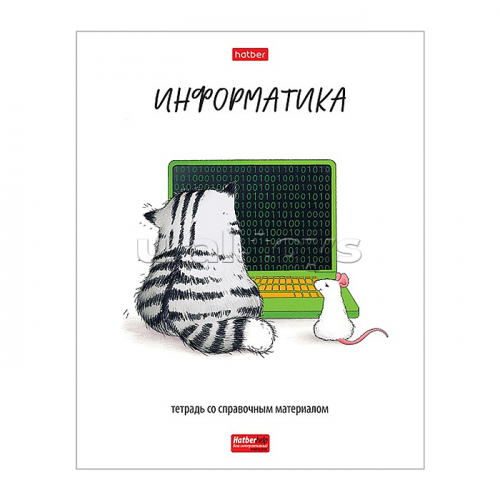 48Т5Вd1_33038 Тетрадь предметная 48л А5ф С интерактивн.справочн.инф. клетка 60-65г/кв.м на скобе Обл. мел.бумага--