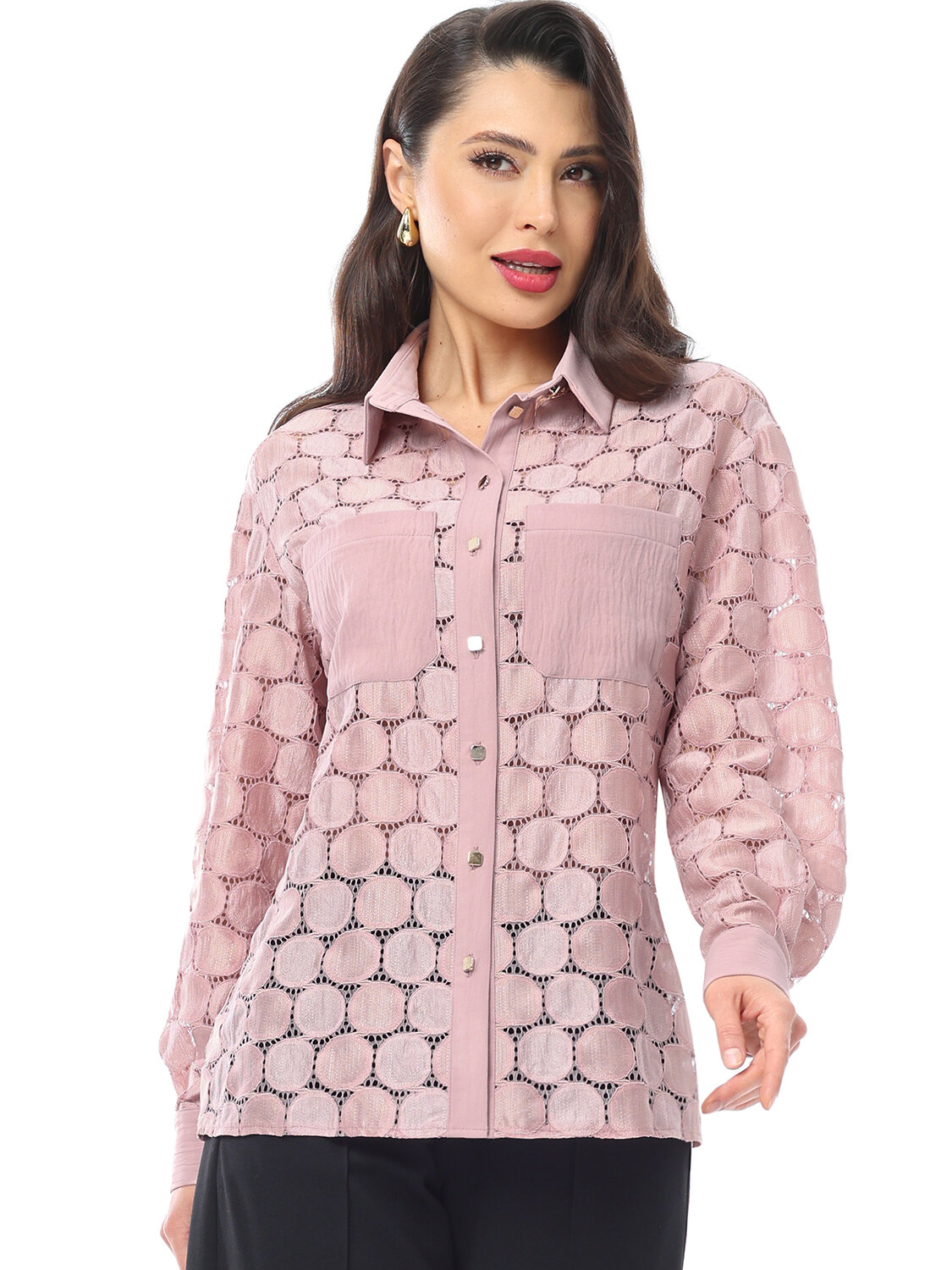 ст. цена2857руб.! DStrend Блузка Б-2275Персиково-розовый