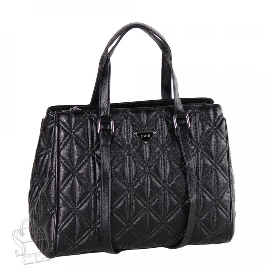 Сумка женская 1242-1K-01 black Polina&Eiterou/50 в Новосибирске
