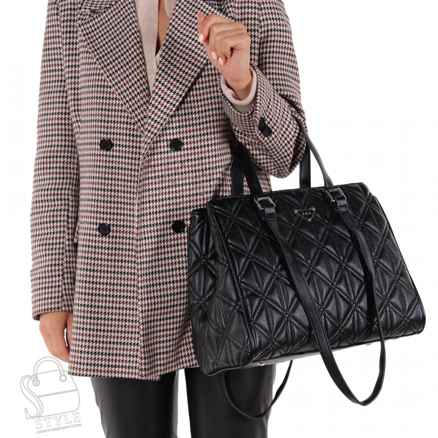 Сумка женская 1242-1K-01 black Polina&Eiterou/50 в Новосибирске