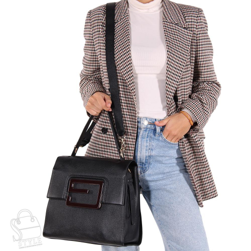 Сумка женская кожаная 88912R black S-Style/50