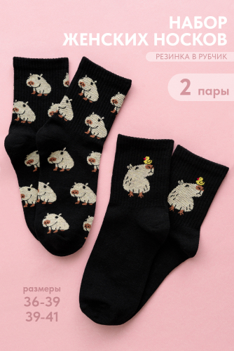 Носки женские Капибара (набор 2 пары)