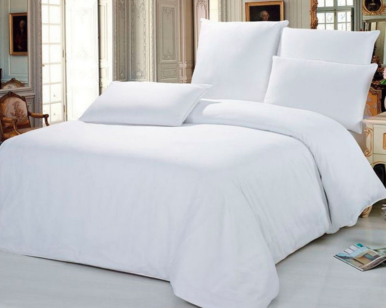 Комплект наволочек из поплина / Белый