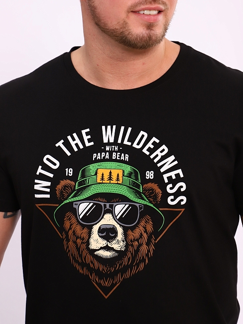 Мужская футболка мод.1963/2 / Черный