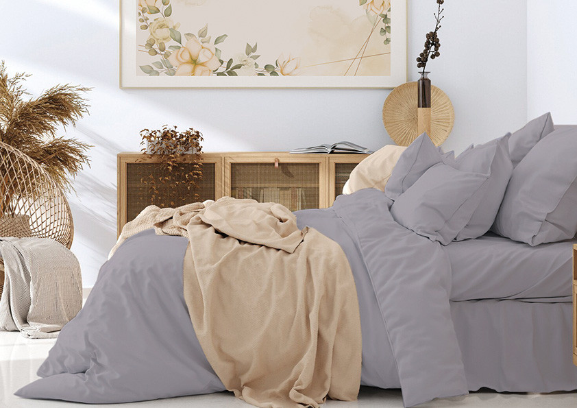 Комплект наволочек из поплина / Грей