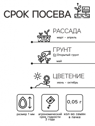 Семена цветов Петуния Белая 0,05 г