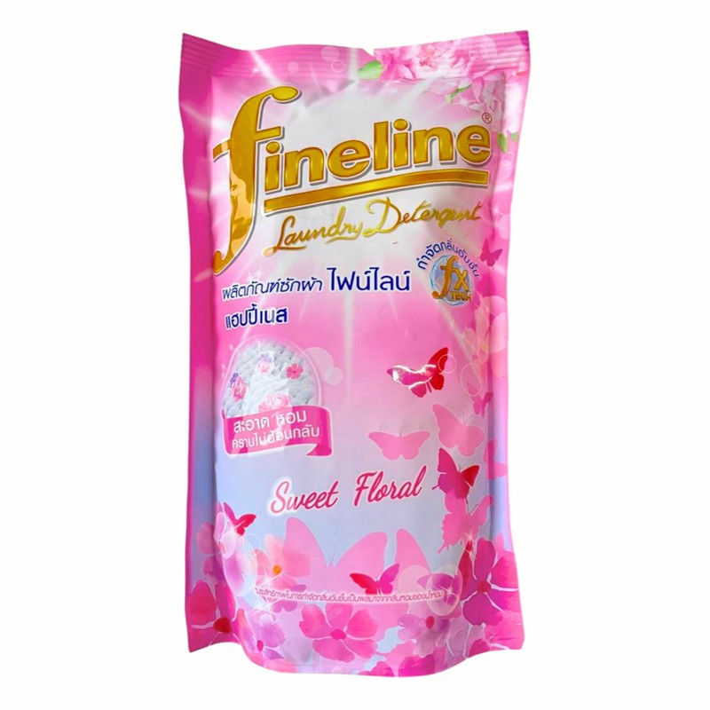 Парфюмированный гель для стирки Fineline РОЗОВЫЙ Sweet Floral, 400 мл. Таиланд