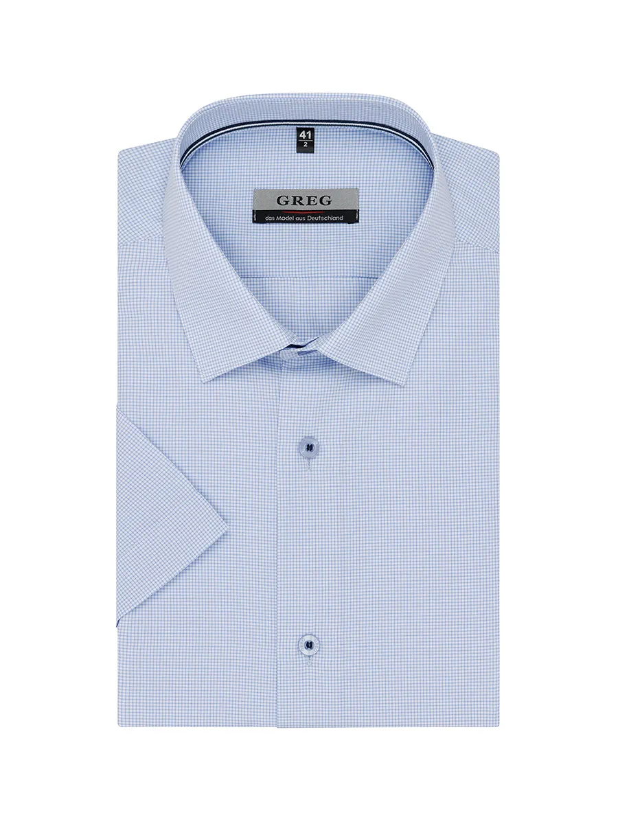 Сорочка мужская короткий рукав GREG 124/209/7149/Z/1p