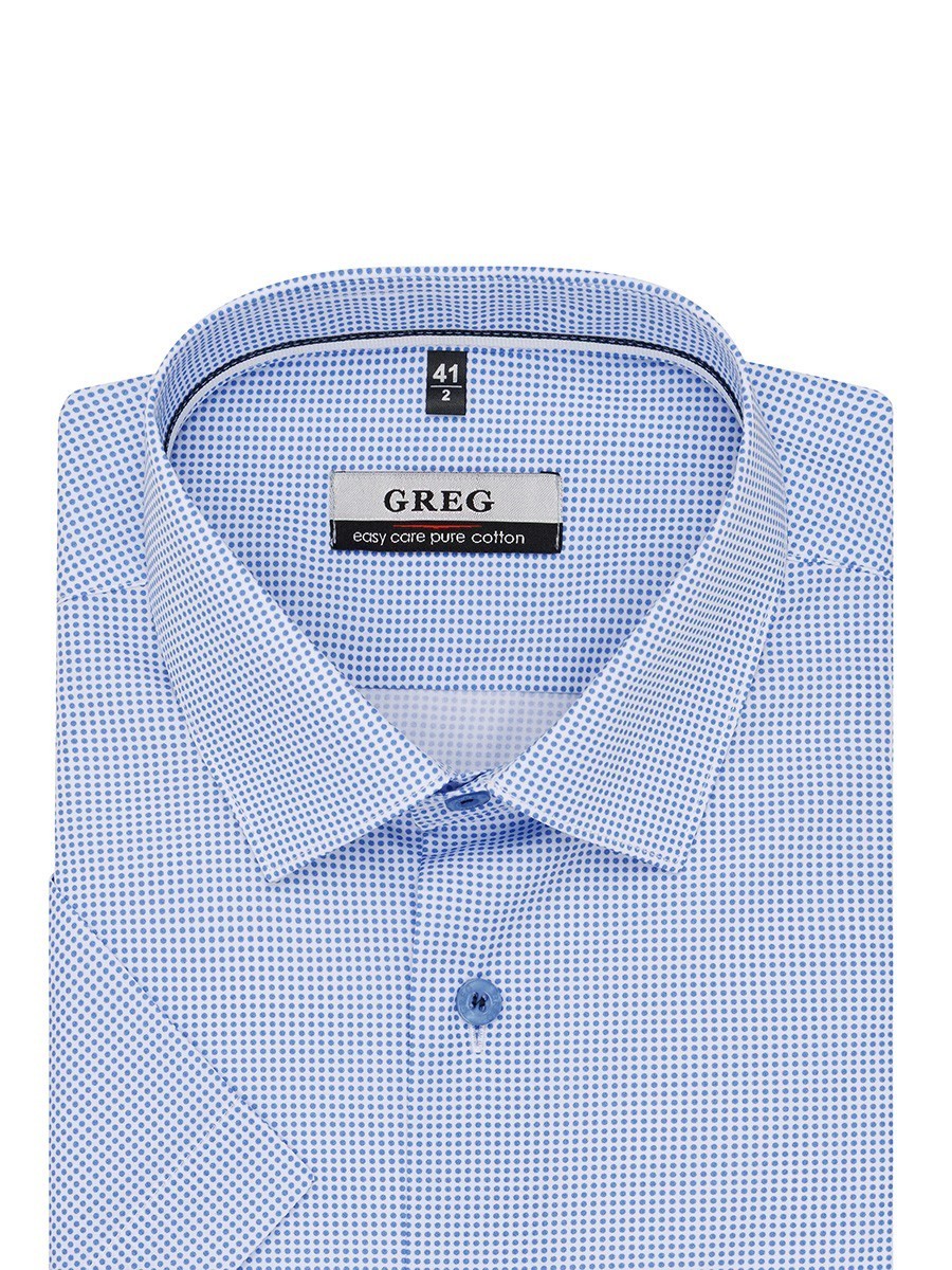 Сорочка мужская короткий рукав GREG 213/201/1903/Z/1p