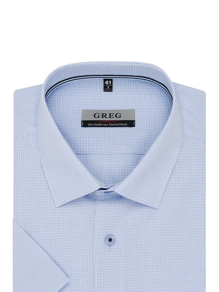 Сорочка мужская короткий рукав GREG 124/209/7149/Z/1p