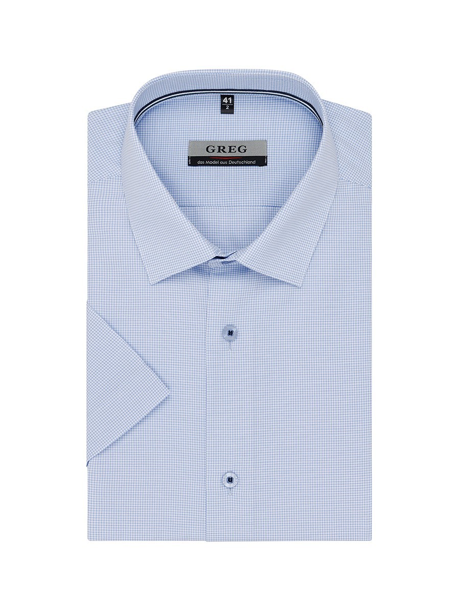 Сорочка мужская короткий рукав GREG 124/209/7149/Z/1p