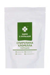 ЕДИМ С ПОЛЬЗОЙ Спирулина+Хлорелла (микс) порошок 100г