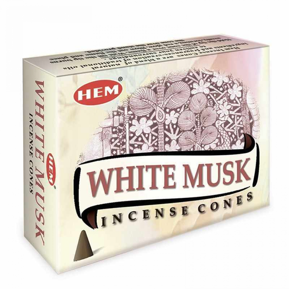 HEM White Musk Cones Благовоние конусы Белый Мускус 10шт