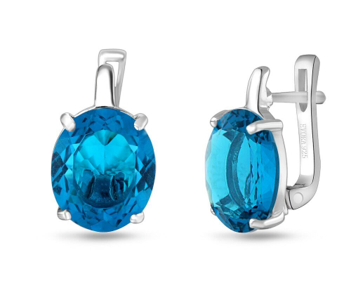 Серьги, лондон топаз кварц, Ю-200М43