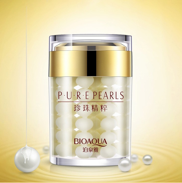 Жемчужный крем для лица с шелковистым покрытием BioAqua Pure Pearls, 60 гр.