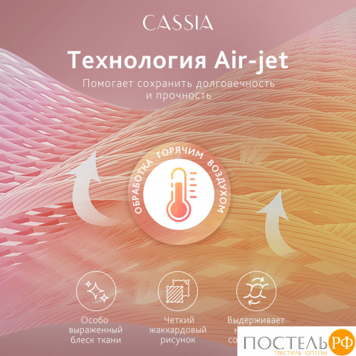 CASSIA ЛЮКС Страйп Сатин бел К-т Наволочек 50x70-2, 2 пр., хл/сатин