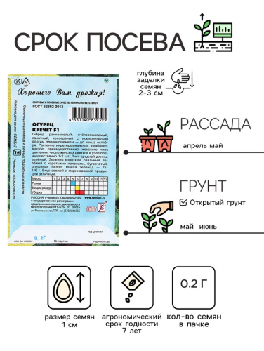 Семена Огурец 