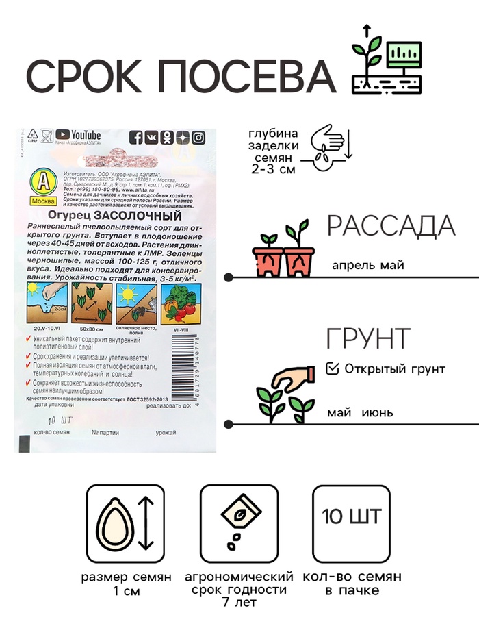 Семена огурца