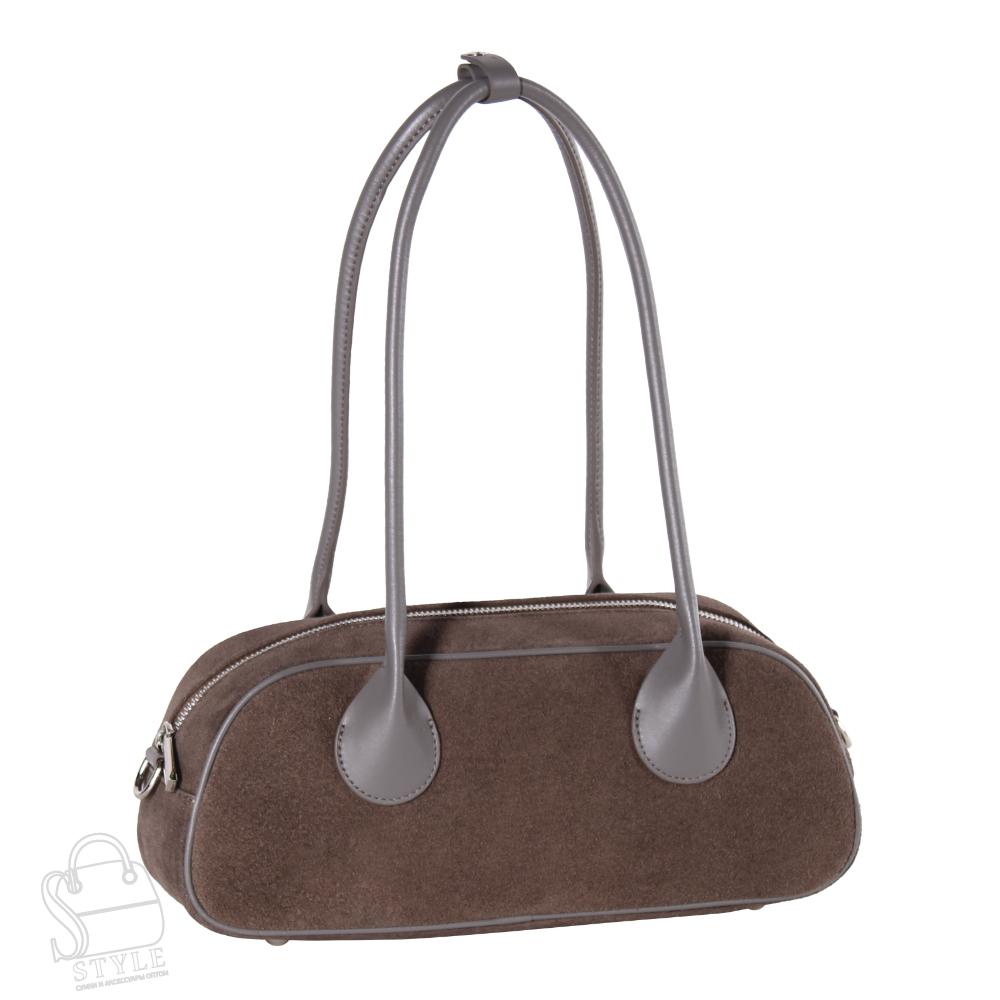 Сумка женская кожаная 9609VGAA gray Vitelli Grassi