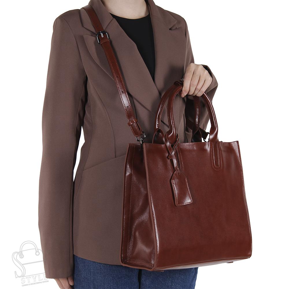 Сумка женская кожаная 6609NN brown Natale Navetta
