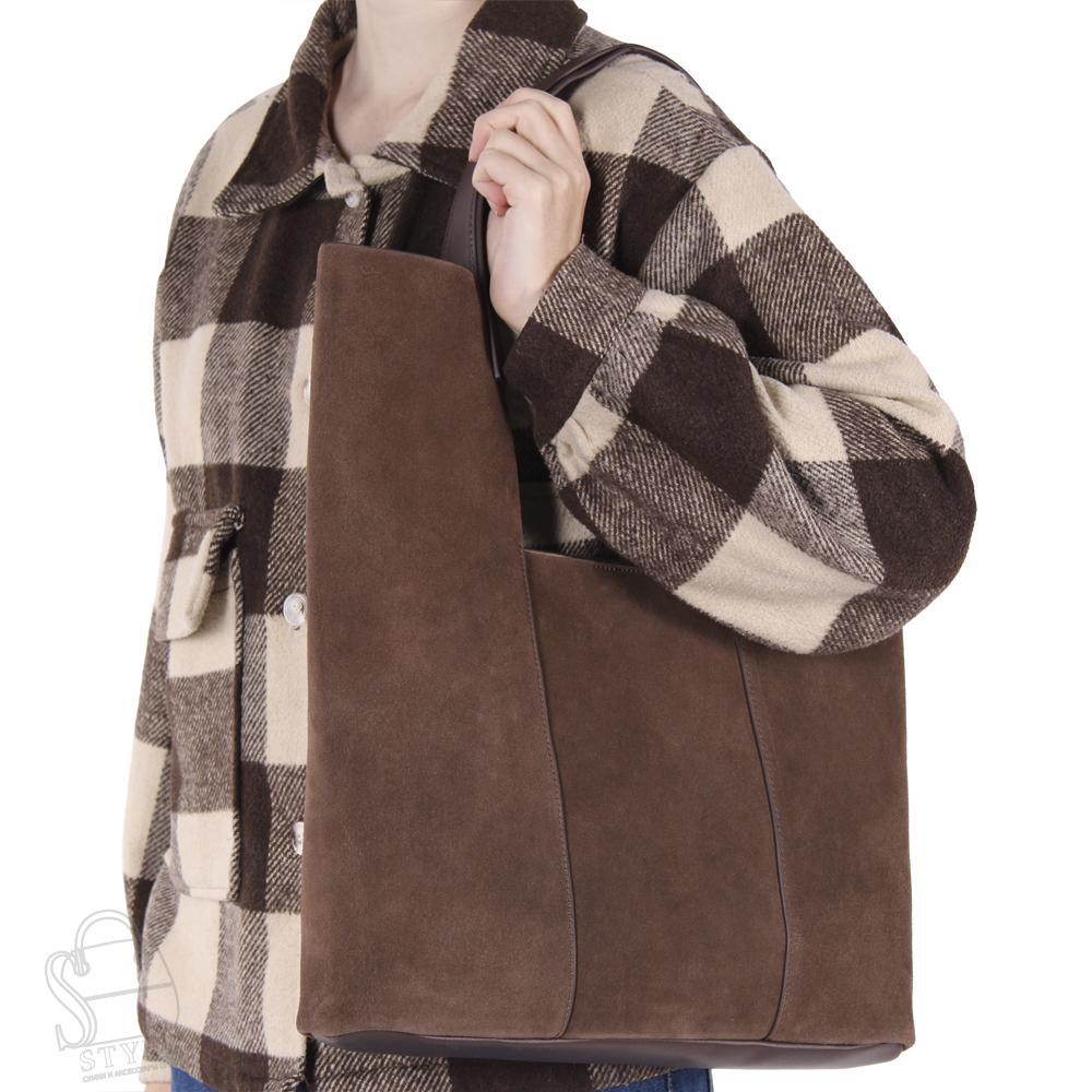 Сумка женская кожаная 9601VGAA brown Vitelli Grassi