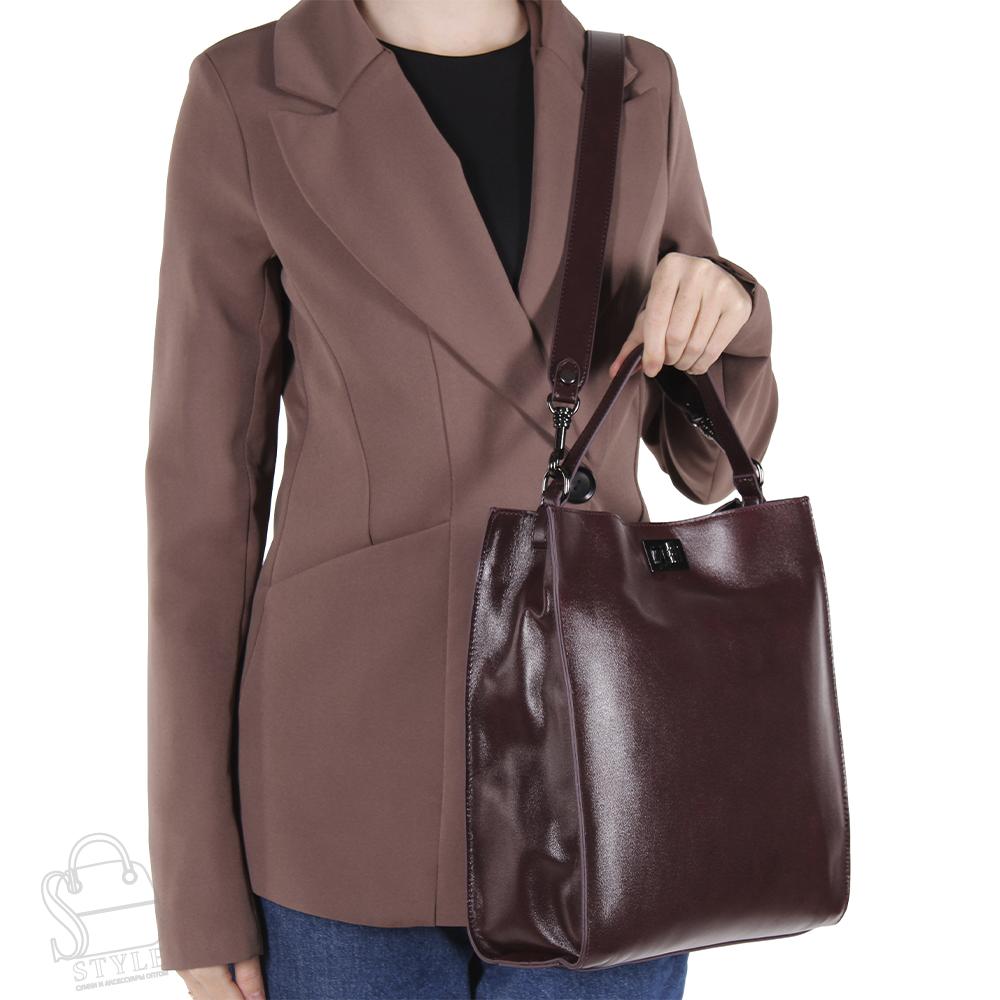 Сумка женская кожаная 7735NN wine red Natale Navetta