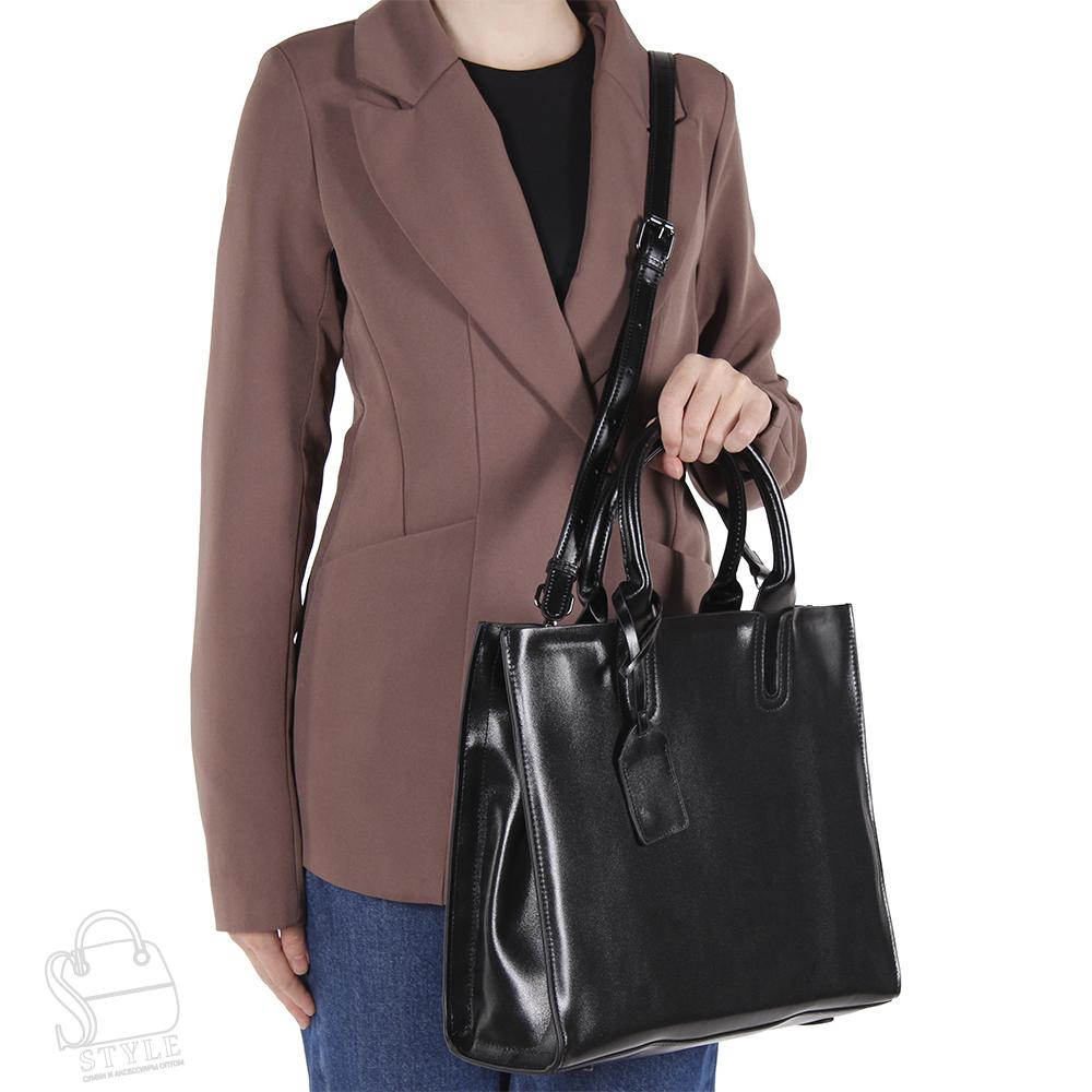 Сумка женская кожаная 6609NN black Natale Navetta