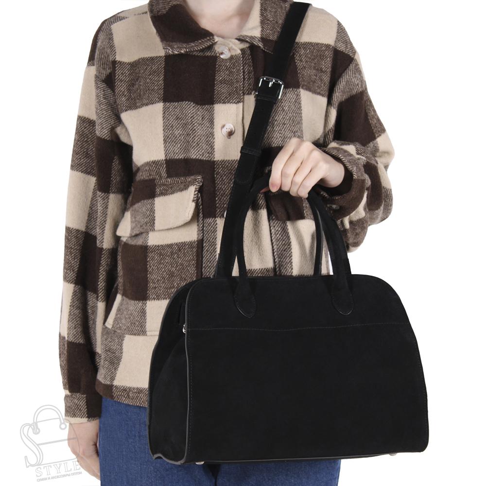 Сумка женская кожаная 6829NNAA black Natale Navetta/50(дефект)