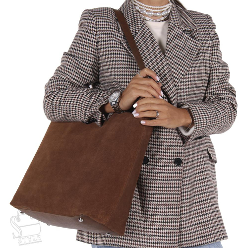 Сумка женская кожаная 3349QAA brown Polina&Eiterou