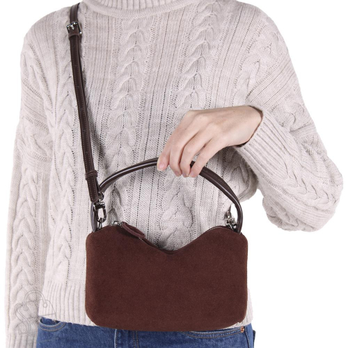Сумка женская кожаная 990138-1NNAA coffee Natale Navetta