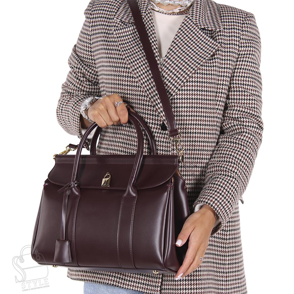 Сумка женская кожаная 3615NN wine red Natale Navetta