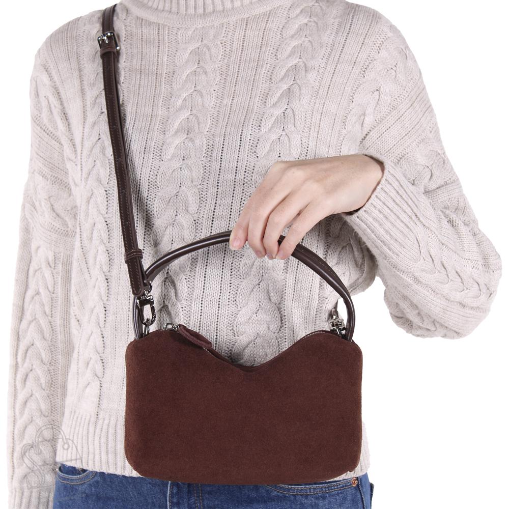 Сумка женская кожаная 990138-1NNAA coffee Natale Navetta