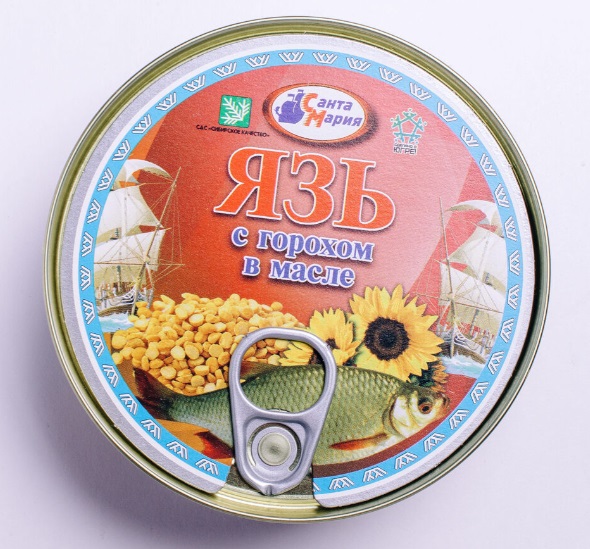 Язь с горохом в масле 230 гр Санта Мария